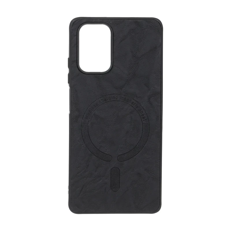 قاب Pucker چرمی طرح مگ سیف Xiaomi Redmi Note 10 4G / Redmi Note 10S / Poco M5S - مشکی