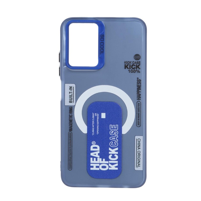 قاب SO COOL طرح مگ سیف Kick Case مدل Xiaomi Redmi Note 10 4G / Redmi Note 10S / Poco M5S - آبی