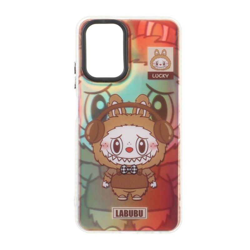 قاب Labubu هولوگرامی دور ژله ای مات Xiaomi Redmi Note 10 4G / Redmi Note 10S / Poco M5S - طرح 127