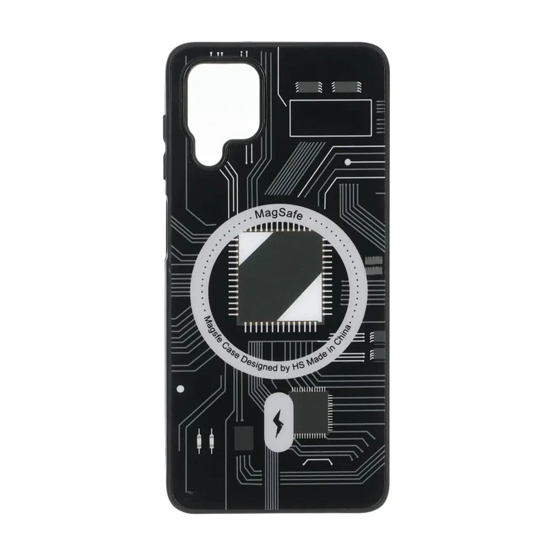 قاب تکنولوژی مات طرح مگ سیف Samsung Galaxy A12 / M12 / F12 - مشکی