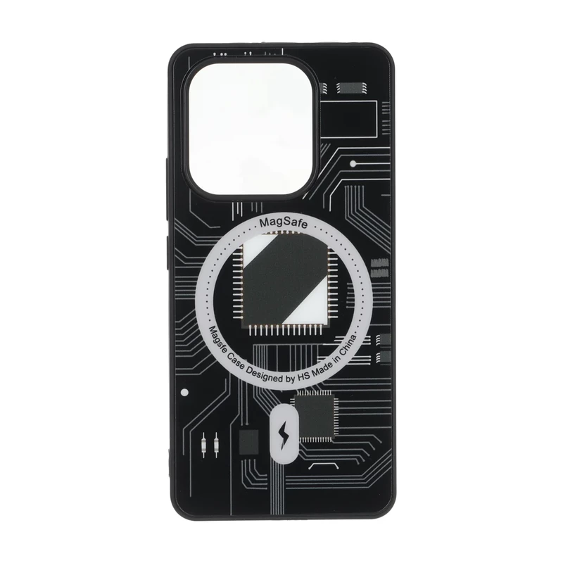 قاب تکنولوژی مات طرح مگ سیف Xiaomi Redmi Note 14 4G - مشکی
