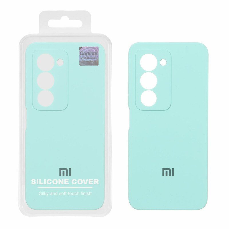 قاب سیلیکونی پاک کنی اورجینال Master Quality مدل Xiaomi Redmi 15 4G - سبزآبی (پک دار)