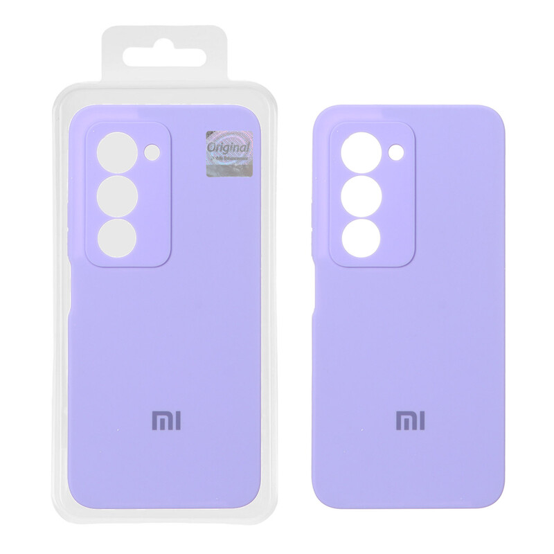 قاب سیلیکونی پاک کنی اورجینال Master Quality مدل Xiaomi Redmi 15 4G - بنفش روشن (پک دار)