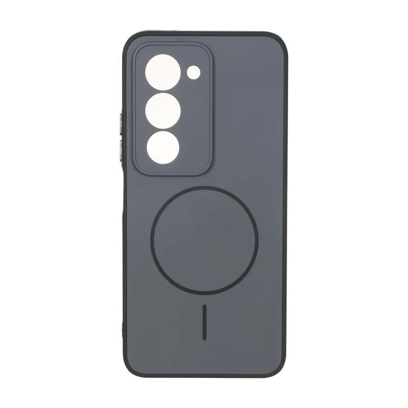 قاب Soft طرح مگ سیف محافظ لنزدار Xiaomi Redmi 15 4G - خاکستری
