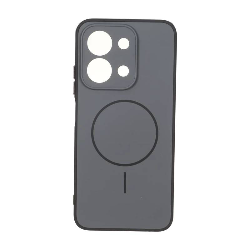 قاب Soft طرح مگ سیف محافظ لنزدار Xiaomi Redmi 15C / Poco C85 - خاکستری