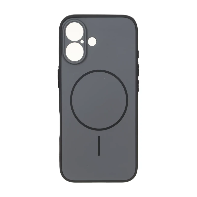 قاب Soft طرح مگ سیف محافظ لنزدار Apple iPhone 16 - خاکستری