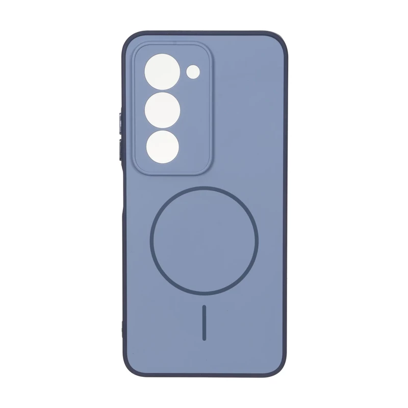 قاب Soft طرح مگ سیف محافظ لنزدار Xiaomi Redmi 15 4G - آبی