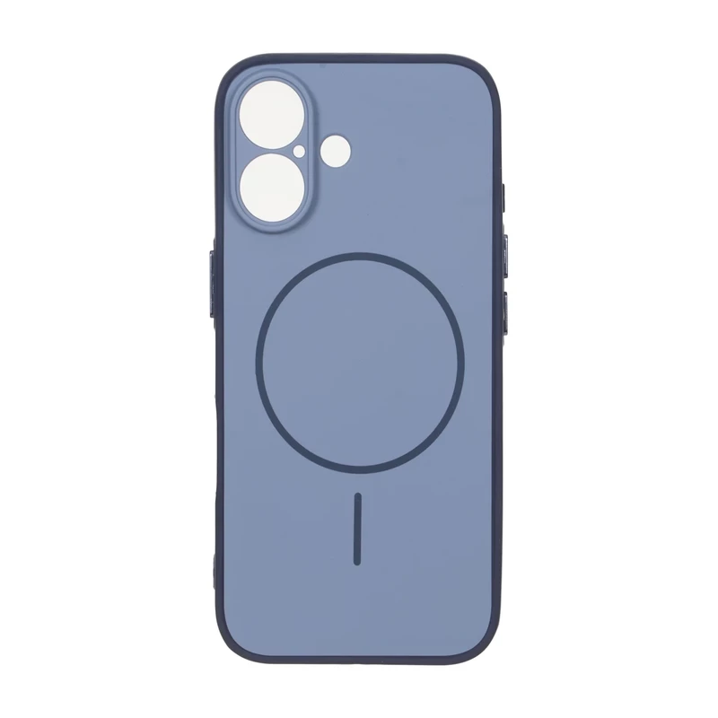قاب Soft طرح مگ سیف محافظ لنزدار Apple iPhone 16 - آبی