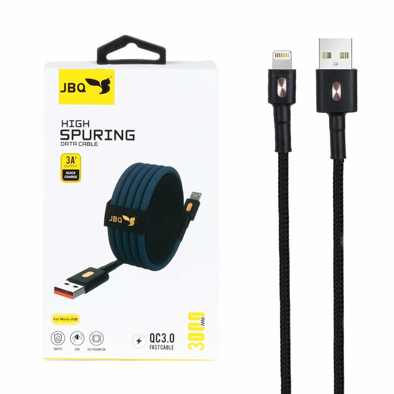 کابل شارژ 3 متری فست آیفون JBQ مدل CA-111 - مشکی (گارانتی یکساله رصاصی)