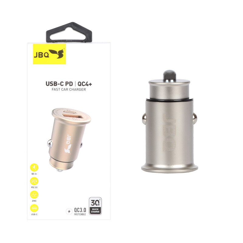 شارژر فندکی فست و PD دو پورت JBQ مدل CC-P9 30W - نقره ای (گارانتی یکساله رصاصی)