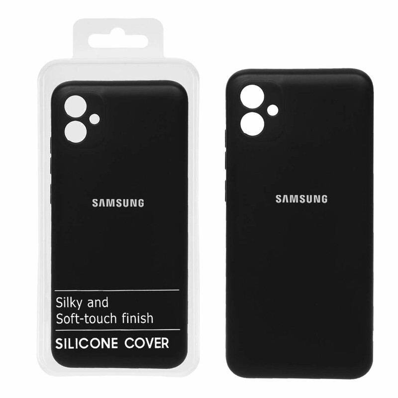 قاب نیو سیلیکون محافظ لنزدار RFF مدل Samsung A04E - مشکی کد 9 (پک دار)