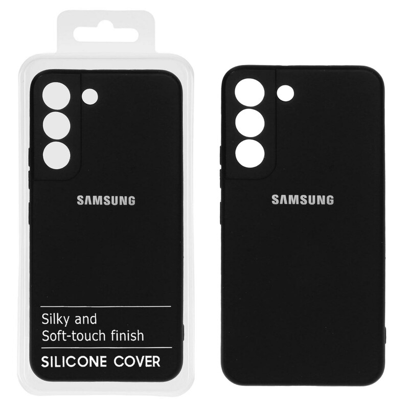 قاب نیو سیلیکون محافظ لنزدار RFF مدل Samsung S22 Plus - مشکی کد 6 (پک دار)