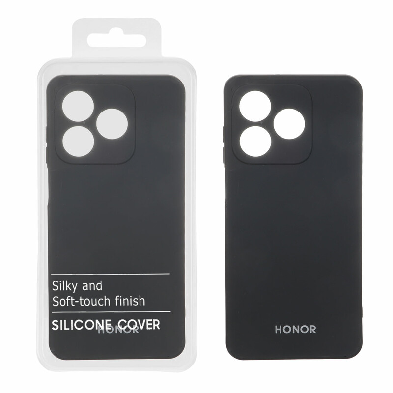 قاب نیو سیلیکون محافظ لنزدار RFF مدل Honor X5c / X5c Plus - مشکی (پک دار)