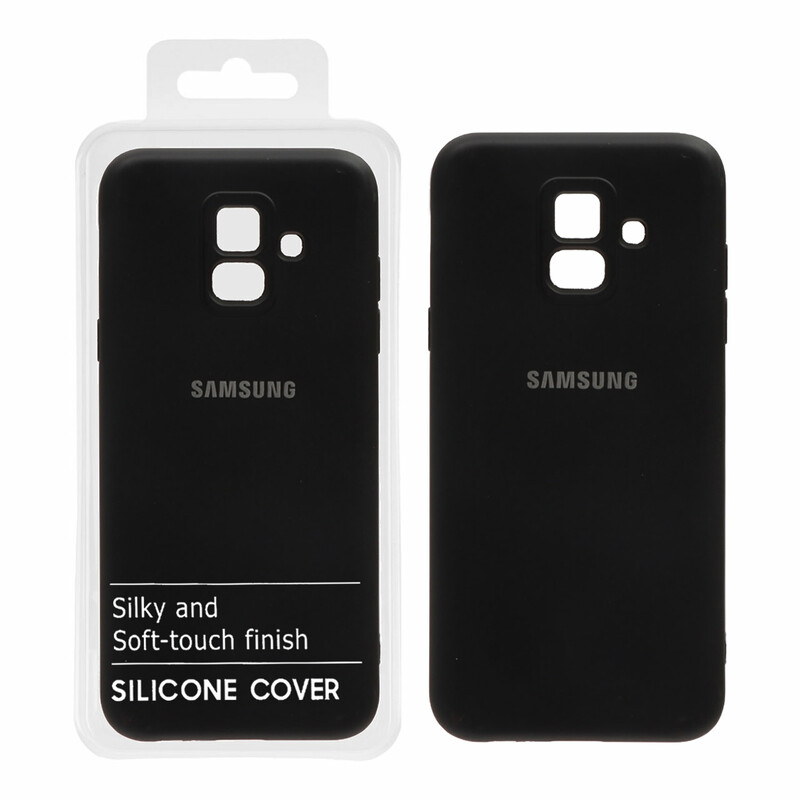 قاب نیو سیلیکون محافظ لنزدار RFF مدل Samsung Galaxy A6 - مشکی (پک دار)