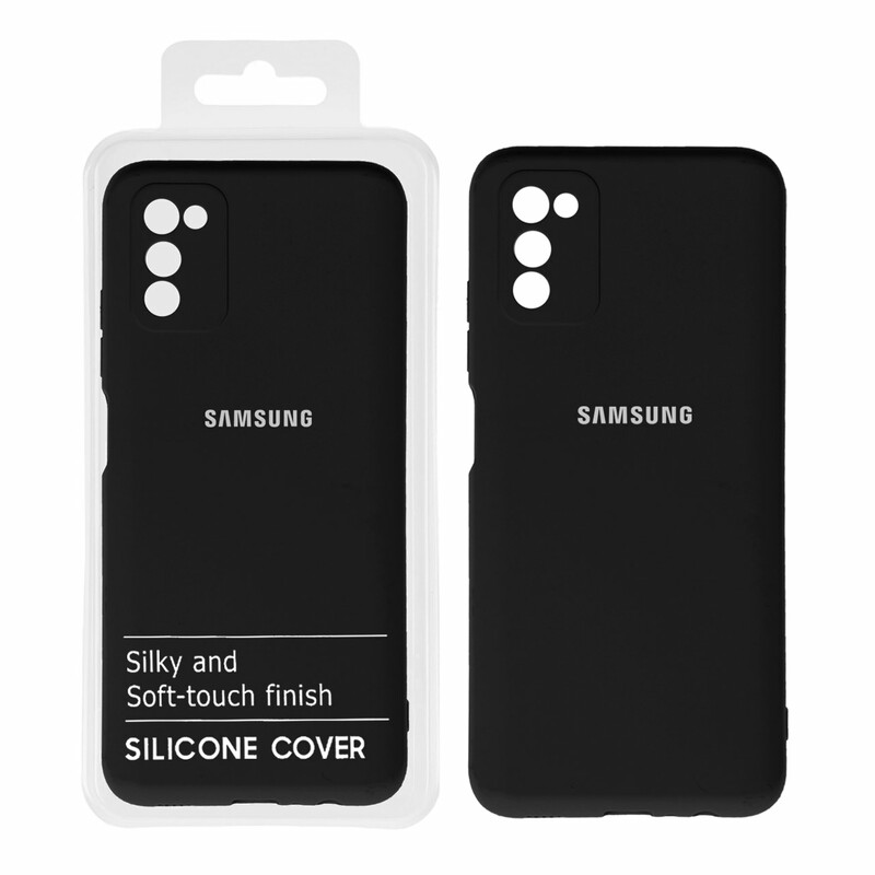 قاب نیو سیلیکون محافظ لنزدار RFF مدل Samsung A03S / A02S - مشکی (پک دار)