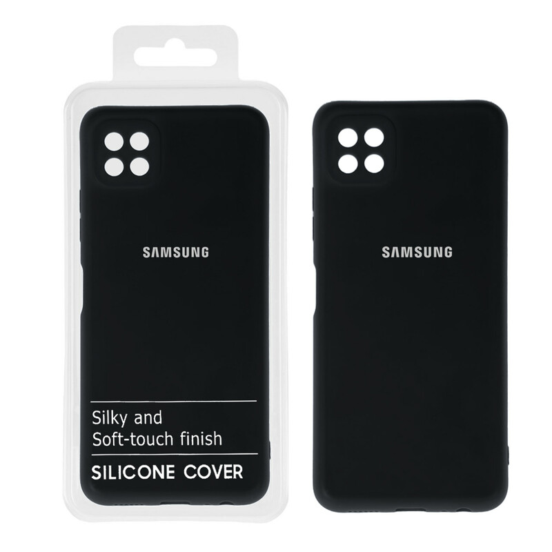قاب نیو سیلیکون محافظ لنزدار RFF مدل Samsung A22 - 5G - مشکی کد2 (پک دار)
