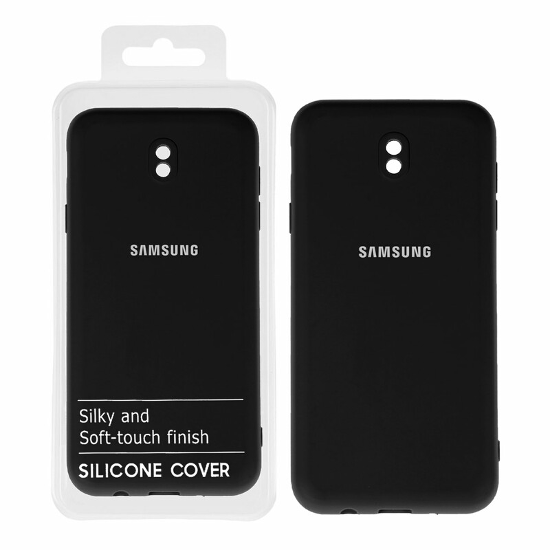 قاب نیو سیلیکون محافظ لنزدار RFF مدل Samsung J7 Pro - مشکی (پک دار)