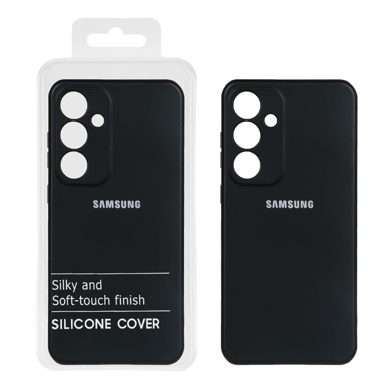 قاب نیو سیلیکون محافظ لنزدار RFF مدل Samsung Galaxy S24 FE - مشکی (پک دار)