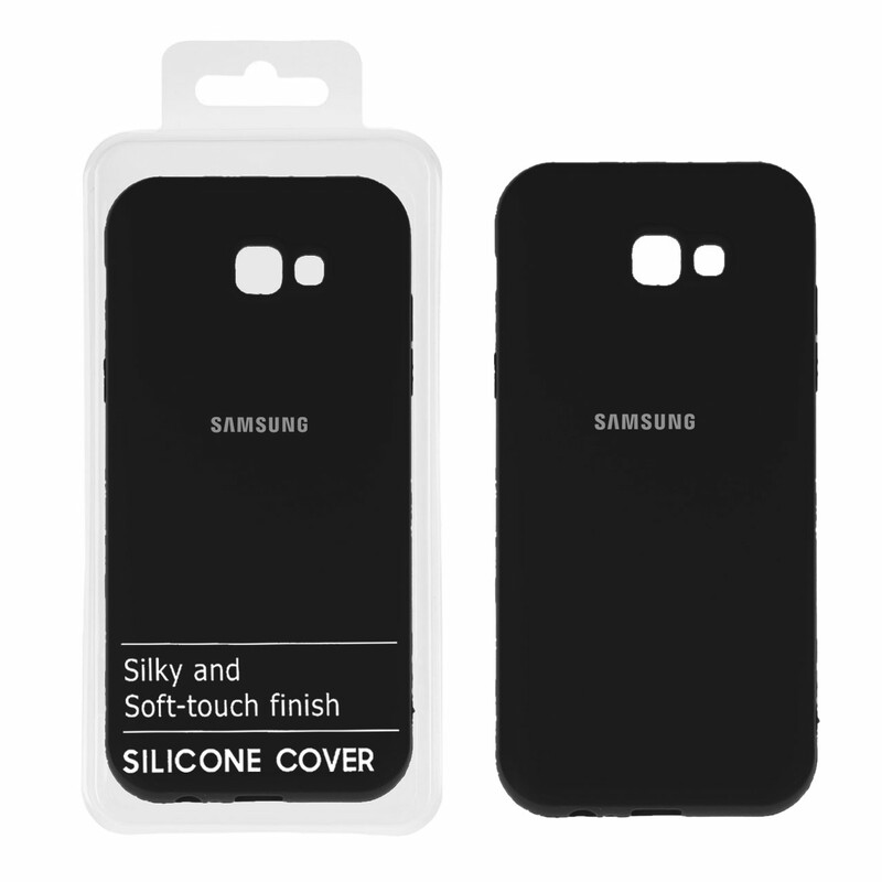 قاب نیو سیلیکون محافظ لنزدار RFF مدل Samsung A7-2017 / A720 - مشکی (پک دار)