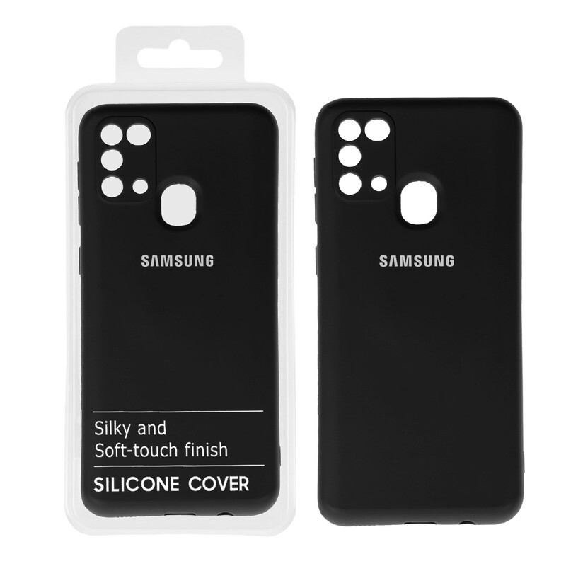 قاب نیو سیلیکون محافظ لنزدار RFF مدل Samsung M31 - مشکی کد 1 (پک دار)