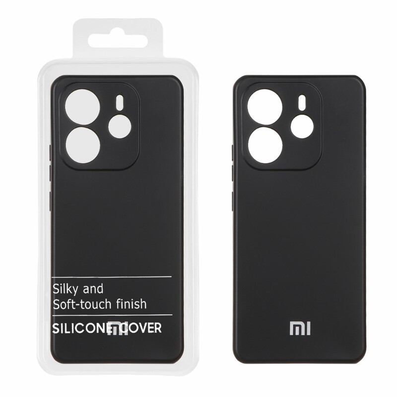 قاب نیو سیلیکون محافظ لنزدار RFF مدل Xiaomi Redmi Note 14 4G - مشکی (پک دار)