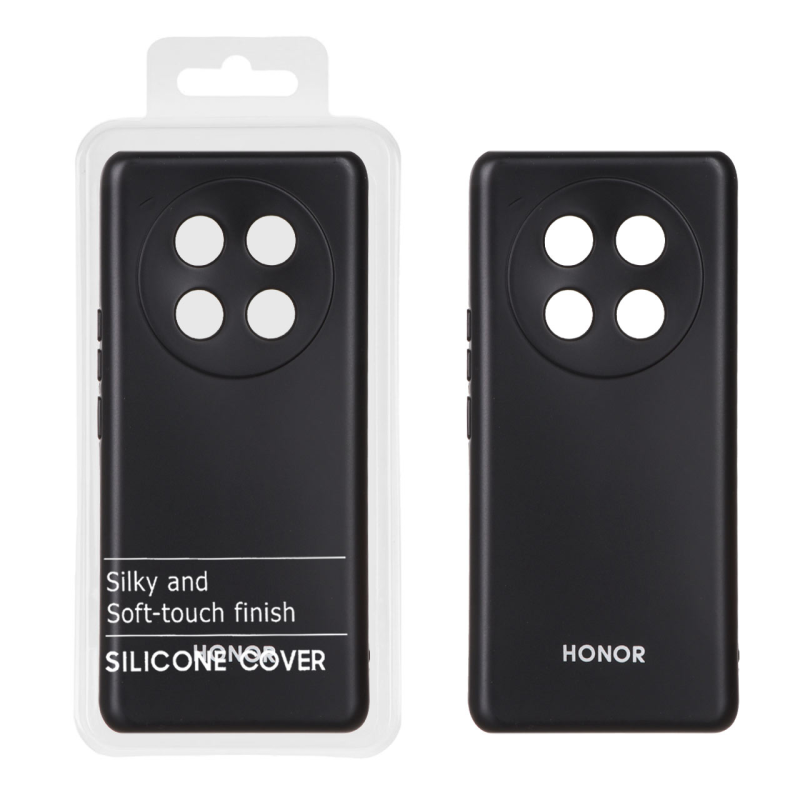 قاب نیو سیلیکون محافظ لنزدار RFF مدل Honor X9c - مشکی (پک دار)