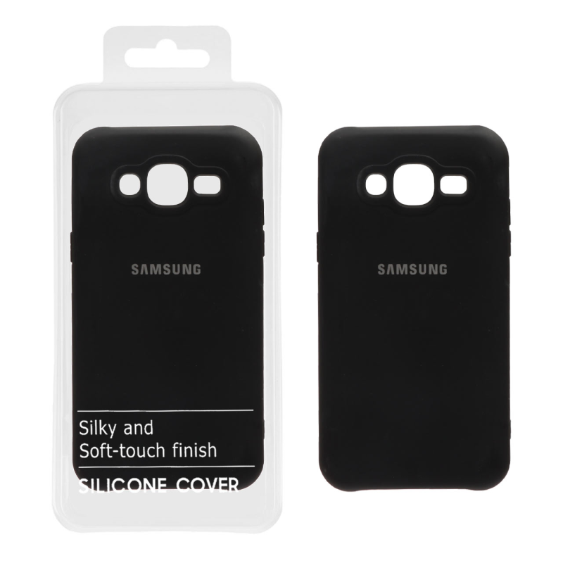 قاب نیو سیلیکون محافظ لنزدار RFF مدل Samsung Galaxy J5 (2015) / J500 - مشکی (پک دار)