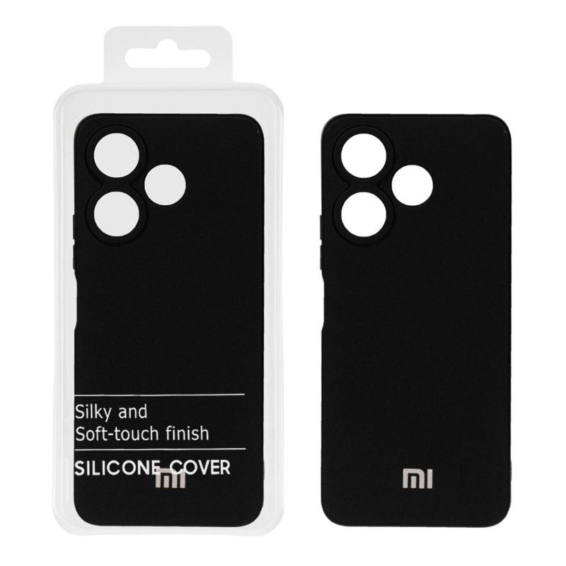 قاب نیو سیلیکون محافظ لنزدار RFF مدل Xiaomi Redmi 13X / Redmi 13 4G / Poco M6 4G - مشکی (پک دار)