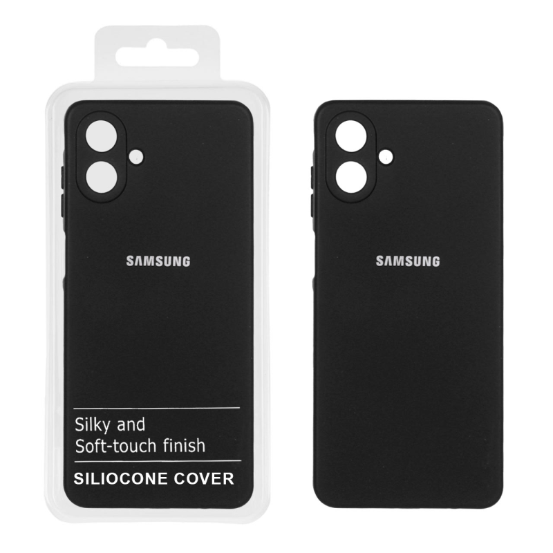 قاب نیو سیلیکون محافظ لنزدار RFF مدل Samsung Galaxy A07 - مشکی (پک دار)