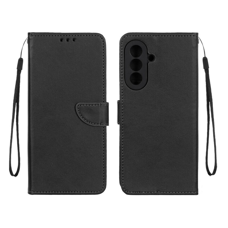 کیف چرمی موبایل مگنتی محافظ لنزدار Samsung Galaxy A57 - مشکی