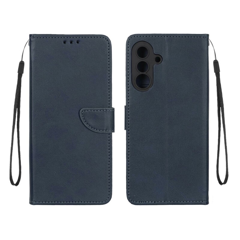کیف چرمی موبایل مگنتی محافظ لنزدار Samsung Galaxy A37 - سرمه ای