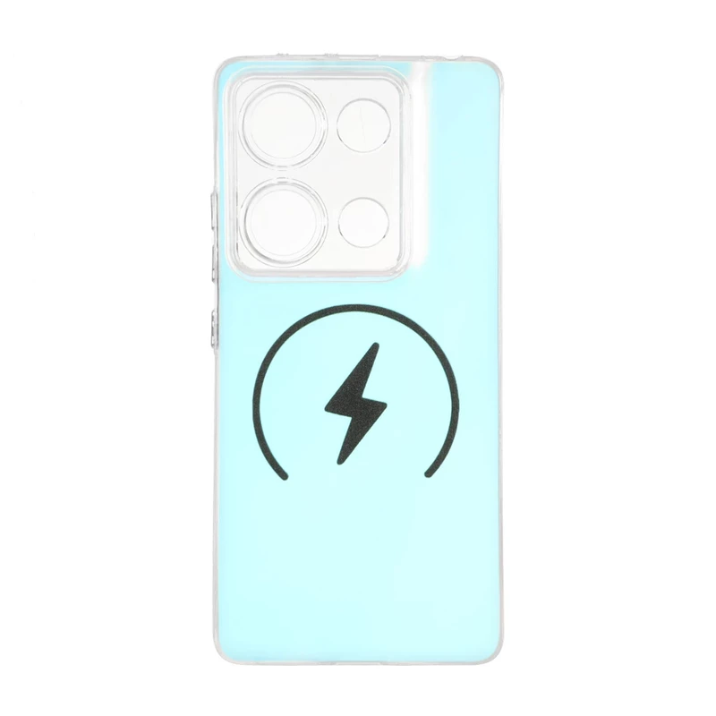 قاب SO COOL طرح مگ سیف Spark لنز شفاف Xiaomi Redmi Note 14S / Note 13 Pro 4G / Poco M6 Pro 4G - هفت رنگ