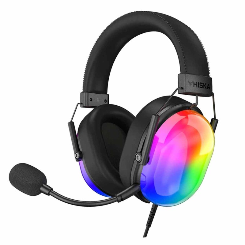 هدفون باسیم گیمینگ Hiska مدل GHR-07 - مشکی