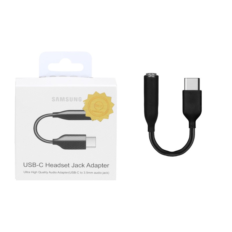 مبدل USB-C به جک 3.5 میلیمتری - مشکی - DST (گارانتی شش ماهه) - درجه یک