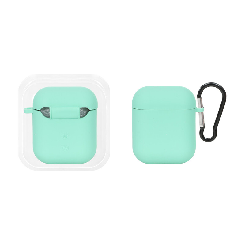 کاور ایرپاد سیلیکونی اورجینال Apple Airpods 1 / 2 - سبزآبی کد 3
