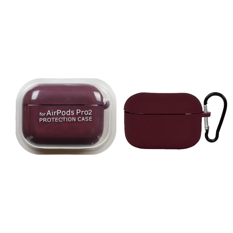 کاور ایرپاد سیلیکونی اورجینال Apple Airpods Pro 2 - زرشکی