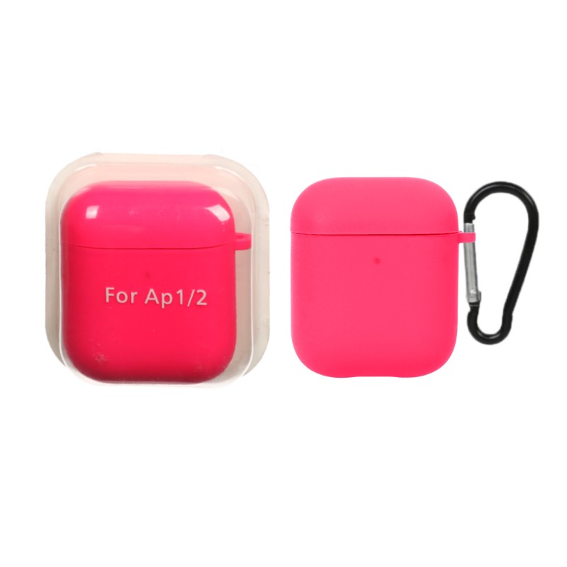 کاور ایرپاد سیلیکونی اورجینال Apple Airpods 1 / 2 - سرخابی