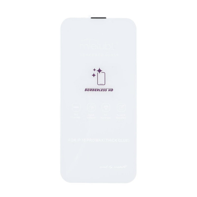 محافظ صفحه نمایش شیشه ای Mietubl 3D Large Arc مدل Apple iPhone 16 pro max بدون حاشیه - NTC