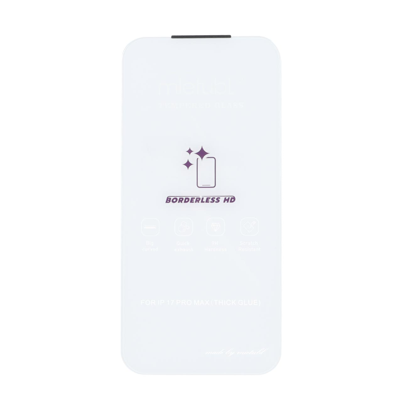 محافظ صفحه نمایش شیشه ای Mietubl 3D Large Arc مدل Apple iPhone 17 pro max بدون حاشیه - NTC