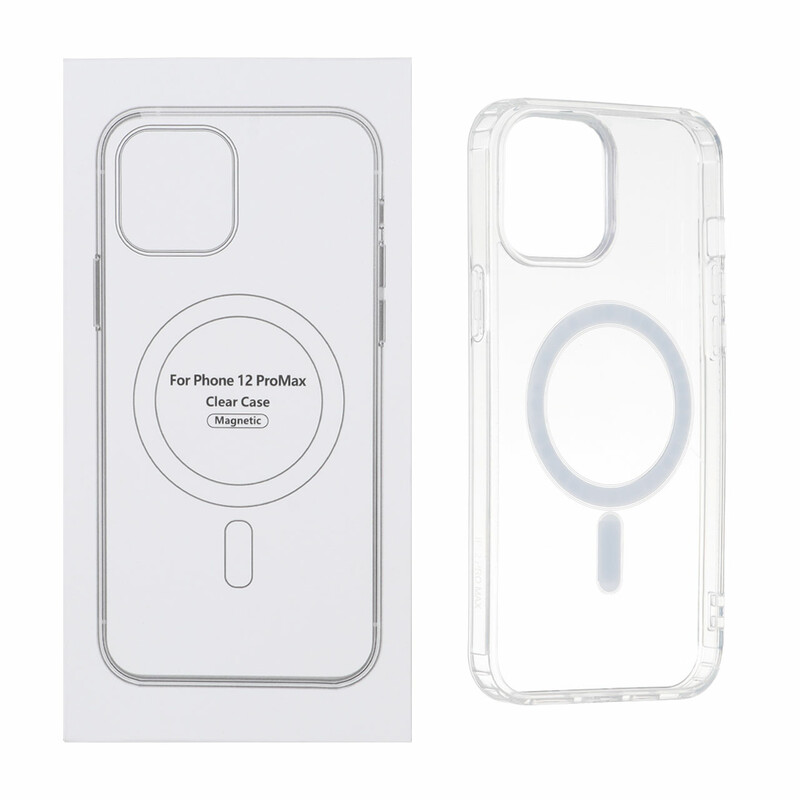 قاب شفاف Apple iPhone 12 Pro Max با قابلیت شارژ NTC - MagSafe (پک دار)