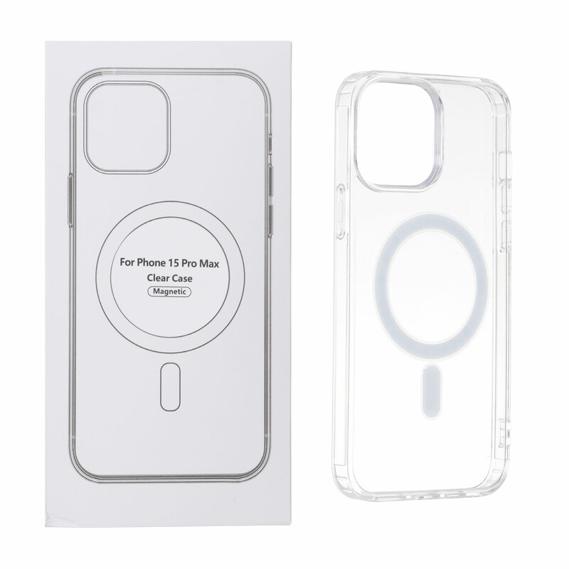 قاب شفاف Apple iPhone 15 Pro Max با قابلیت شارژ NTC - MagSafe (پک دار)
