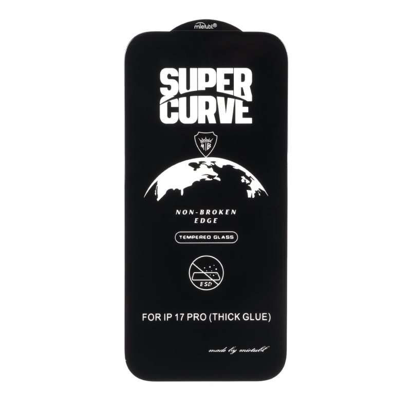 محافظ صفحه نمایش شیشه ای Full Cover ESD SUPER CURVE Mietubl مدل NTC - Apple iPhone 17 Pro