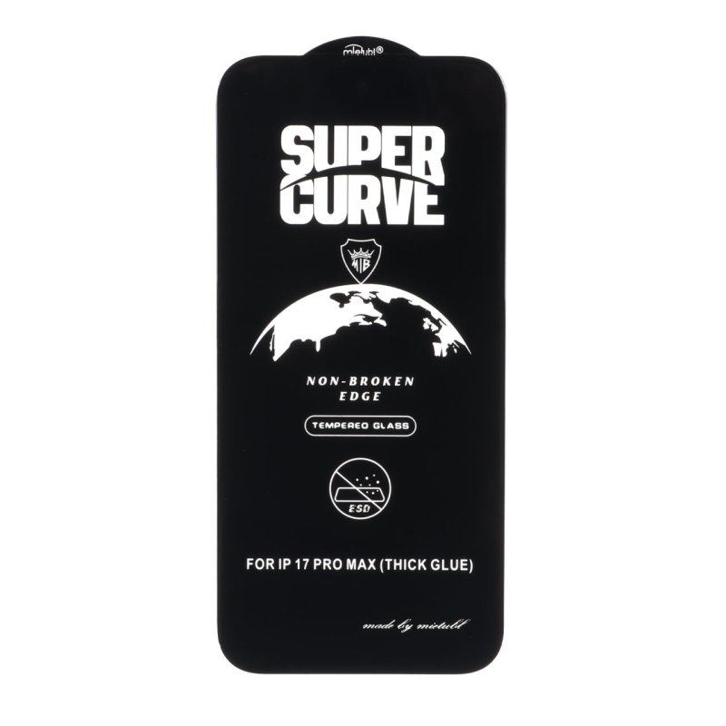 محافظ صفحه نمایش شیشه ای Full Cover ESD SUPER CURVE Mietubl مدل NTC - Apple iPhone 17 Pro Max