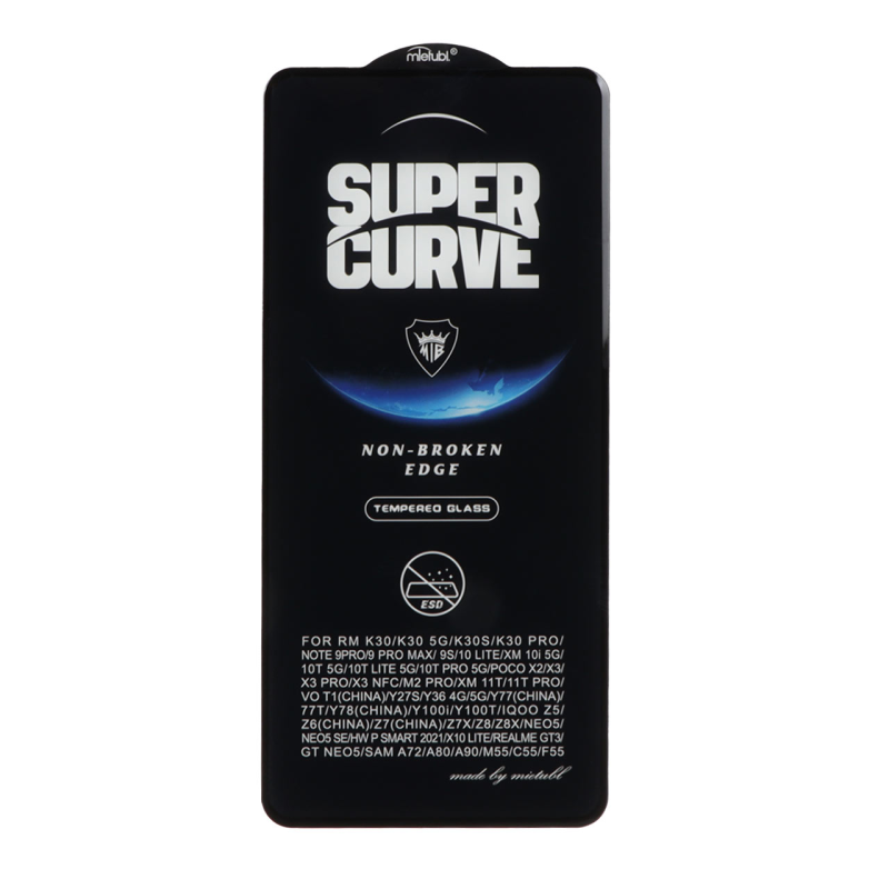 محافظ صفحه نمایش شیشه ای Full Cover ESD SUPER CURVE Mietubl مدل NTC - Xiaomi Poco X3 / Poco X3 Pro / Redmi Note 9S / Redmi Note 9 Pro / Redmi Note 9 Pro Max / Poco F5 Pro / Mi 12T / Mi 12T Pro / Mi 11T / Mi 11T Pro / Mi 10T / Mi 10T Pro