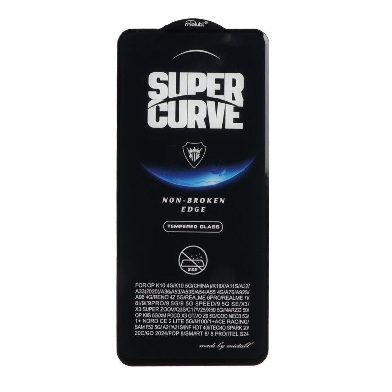 محافظ صفحه نمایش شیشه ای Full Cover ESD SUPER CURVE Mietubl مدل NTC - Samsung Galaxy A21s / F52 / Xiaomi Poco X3 GT / Poco F4 GT / Redmi Note 10 Pro 5G