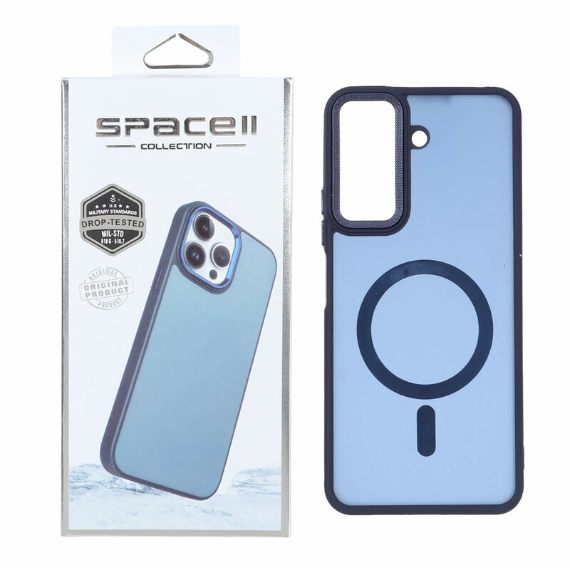 قاب Space مات لنز کربن طرح مگ سیف Xiaomi Redmi 13C / Poco C65 - سرمه ای (پک دار)