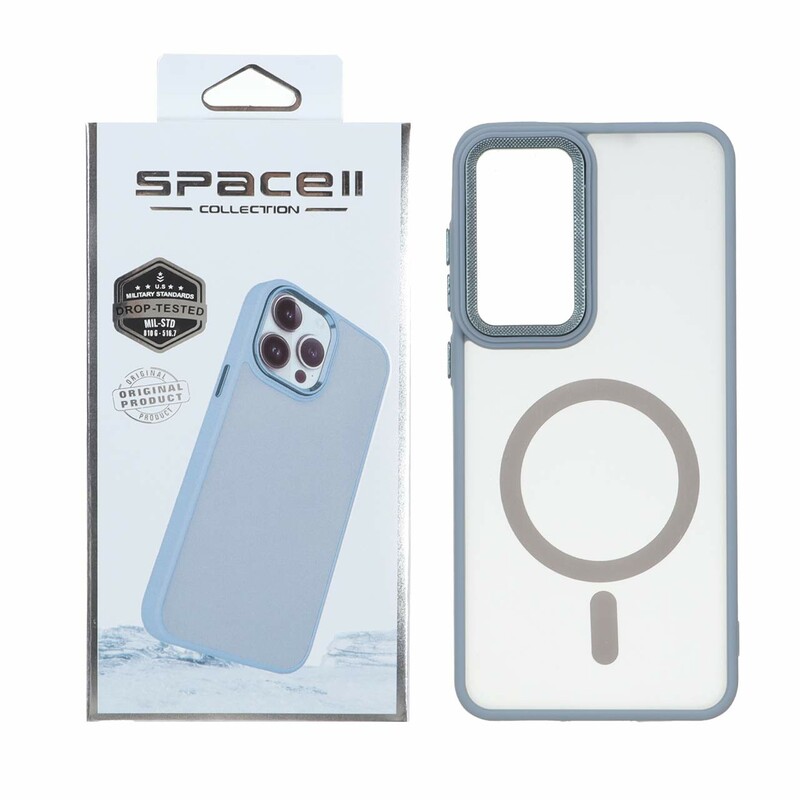 قاب Space مات لنز کربن طرح مگ سیف Samsung Galaxy S25 FE - فیلی (پک دار)