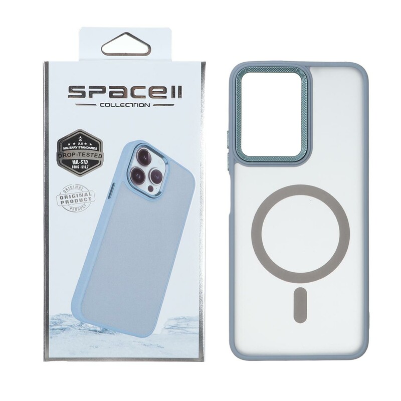 قاب Space مات لنز کربن طرح مگ سیف Xiaomi Redmi Note 12 4G - فیلی (پک دار)