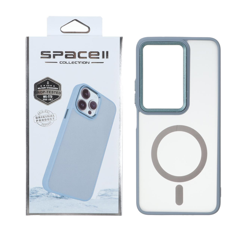 قاب Space مات لنز کربن طرح مگ سیف Xiaomi Redmi 15 4G - فیلی (پک دار)