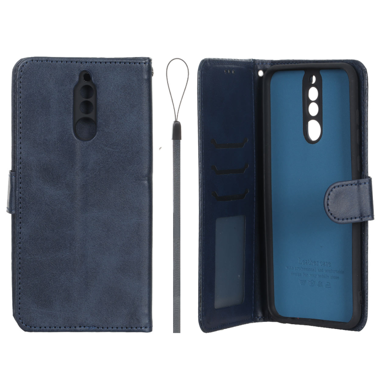 کیف موبایل مگنتی درجه یک داخل خز MNC Plus مدل Huawei Mate 10 Lite - سرمه ای